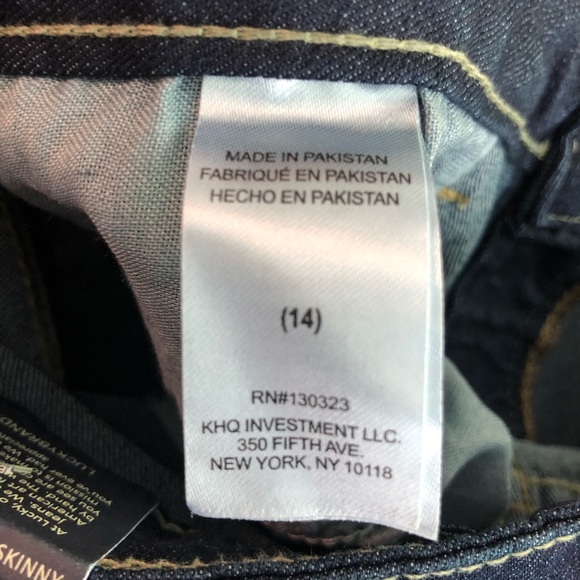 Lucky Brand Zoe skinny 14 NWT - Picture 8 of 9